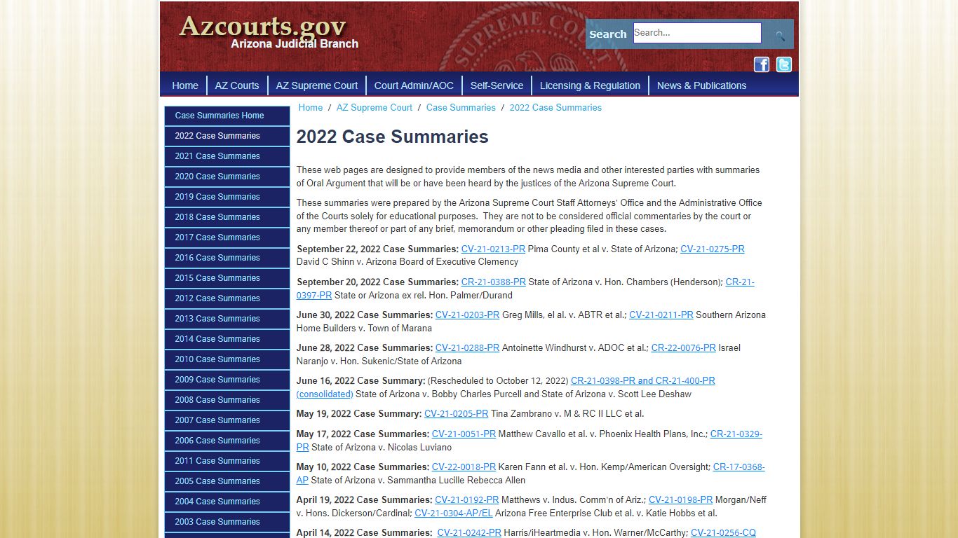 Case Summaries > 2022 Case Summaries